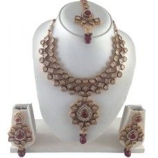 High End Real kundan 22k Gold Plated necklace set 